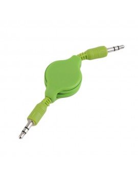 Retractable stereo AUX 3.5mm cable Verde