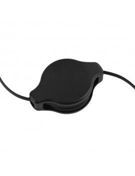 Retractable stereo AUX 3.5mm cable Black