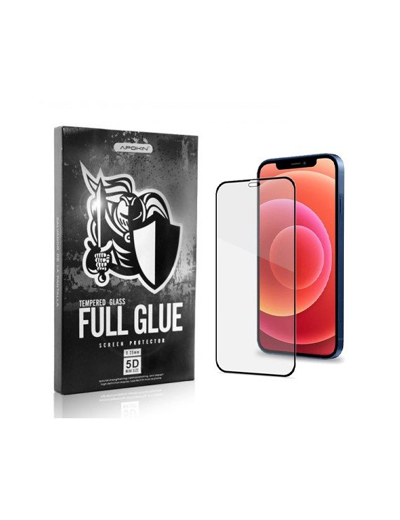 Cristal templado Full Glue 5D Apple iPhone 12/Pro/Max (completo)