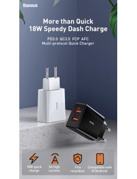 Baseus Speed Mini QC Dual U Quick Charger 18W
